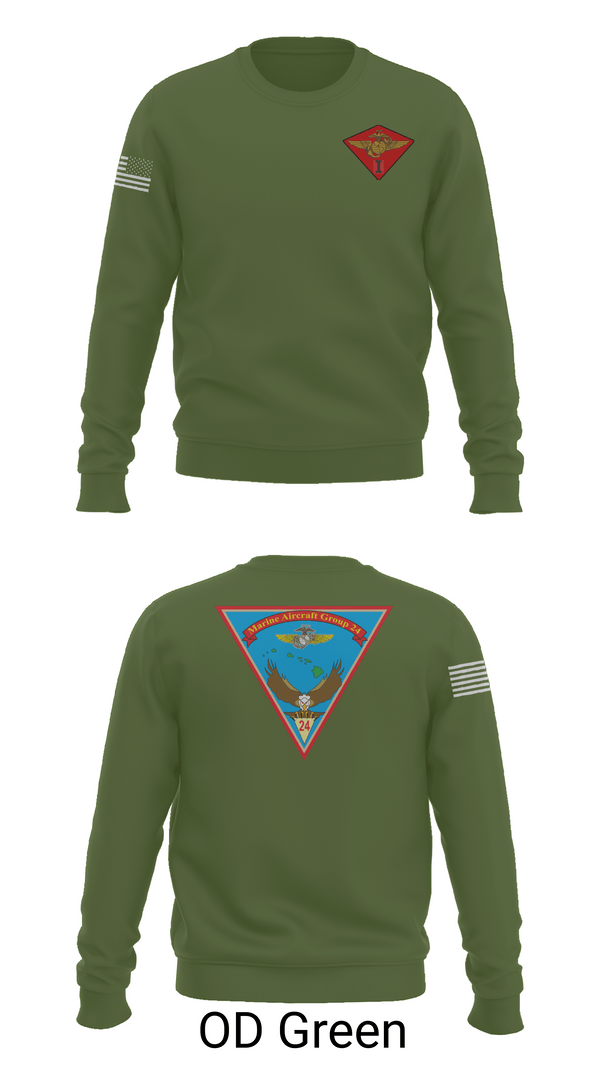 Crew Neck Sweatshirt, Marine Air Group 24, Marines, Teamtime, Team time, sublimation, custom sports apparel, team uniforms, spirit wear, spiritwear, sports uniforms, custom shirts, team store, custom team store, fundraiser sports, apparel fundraiser