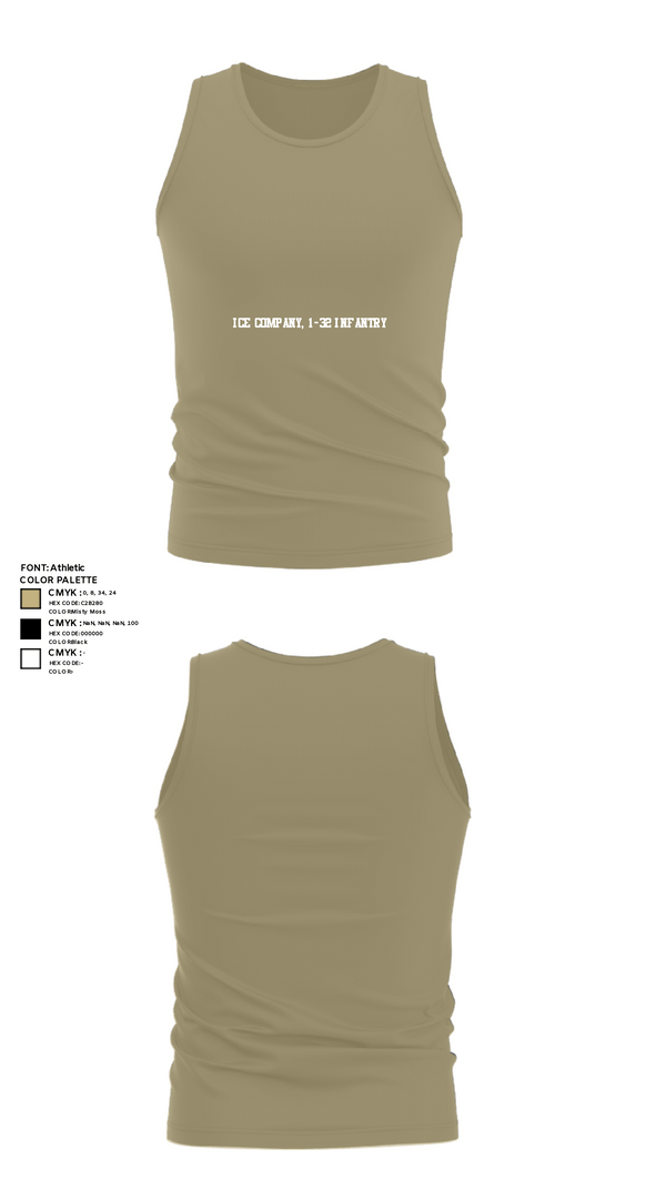 Tank Top, Ice Company, 1-32 Infantry, Army, Teamtime, Team time, sublimation, custom sports apparel, team uniforms, spirit wear, spiritwear, sports uniforms, custom shirts, team store, custom team store, fundraiser sports, apparel fundraiser
