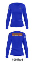1st Marine Regiment 32808075 Women's Long Sleeve V-neck Shirt - 10
