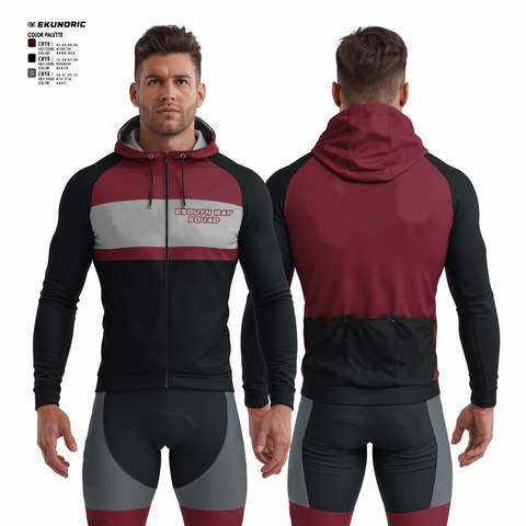 Zip Hoodie, South Bay Squad, Cycling, Teamtime, Team time, sublimation, custom sports apparel, team uniforms, spirit wear, spiritwear, sports uniforms, custom shirts, team store, custom team store, fundraiser sports, apparel fundraiser