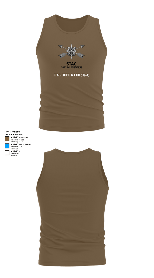 Tank Top, STAC, 389th MI BN (SO)(A), Army, Teamtime, Team time, sublimation, custom sports apparel, team uniforms, spirit wear, spiritwear, sports uniforms, custom shirts, team store, custom team store, fundraiser sports, apparel fundraiser