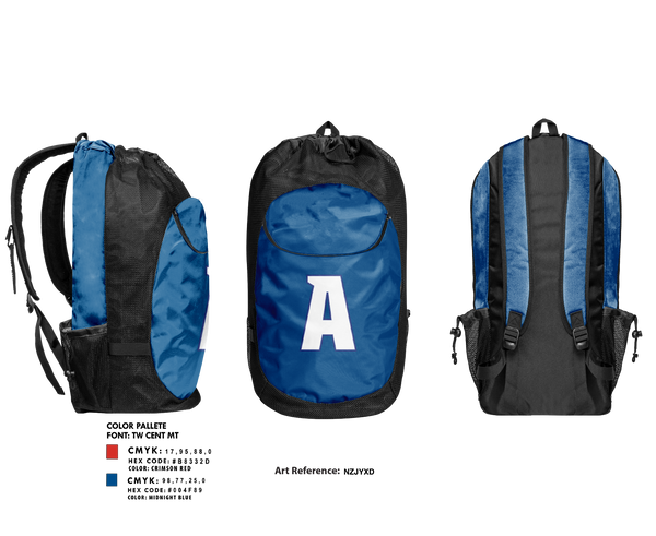 Gear Bag, Arcadia Little League Baseball, Baseball, Teamtime, Team time, sublimation, custom sports apparel, team uniforms, spirit wear, spiritwear, sports uniforms, custom shirts, team store, custom team store, fundraiser sports, apparel fundraiser