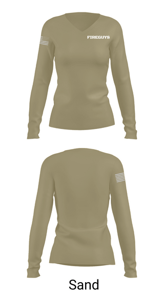 Womens Long Sleeve Vneck Shirt, FIREGUYS, , Teamtime, Team time, sublimation, custom sports apparel, team uniforms, spirit wear, spiritwear, sports uniforms, custom shirts, team store, custom team store, fundraiser sports, apparel fundraiser