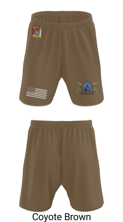 B Troop 2-17 Cav REGT 36740014 Athletic Shorts With Pockets - 9