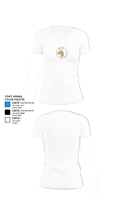 Battle Mountain High School Golf 64387274 Women's Short Sleeve V-neck Shirt - 18