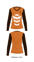 Elizabethton High School Softball 64770584 Women's Long Sleeve V-neck Shirt - 21