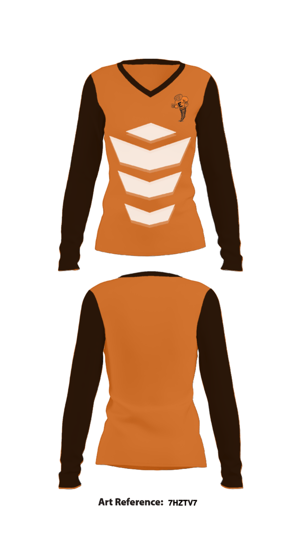 Women's Long Sleeve Vneck Shirt, Elizabethton High School Softball, Softball, Teamtime, Team time, sublimation, custom sports apparel, team uniforms, spirit wear, spiritwear, sports uniforms, custom shirts, team store, custom team store, fundraiser sports, apparel fundraiser