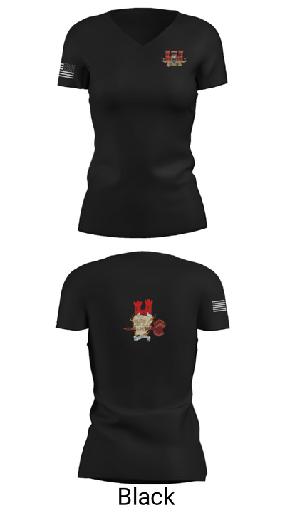 3rd Platoon, 642nd ESC 27345441 Women's Short Sleeve V-neck Shirt - 20