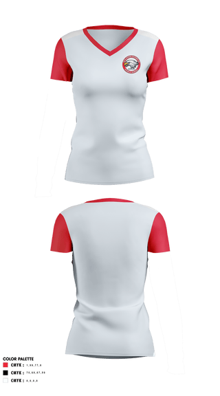 Women's Short Sleeve Vneck Shirt, Benjamin Franklin Middle School Volleyball, Women's Volleyball, Teamtime, Team time, sublimation, custom sports apparel, team uniforms, spirit wear, spiritwear, sports uniforms, custom shirts, team store, custom team store, fundraiser sports, apparel fundraiser