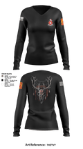 Bravo 1st BN 14th FAR 722916 Women's Long Sleeve V-neck Shirt - 3