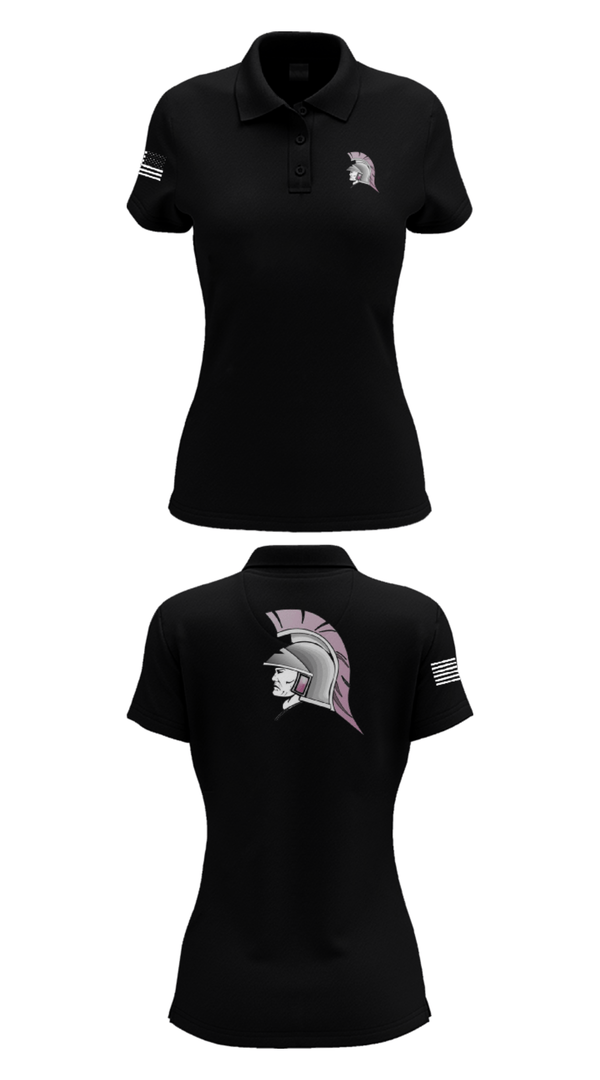 Women's Short Sleeve Performance Polo, Southeast of Saline Trojans, Cross Country, Teamtime, Team time, sublimation, custom sports apparel, team uniforms, spirit wear, spiritwear, sports uniforms, custom shirts, team store, custom team store, fundraiser sports, apparel fundraiser