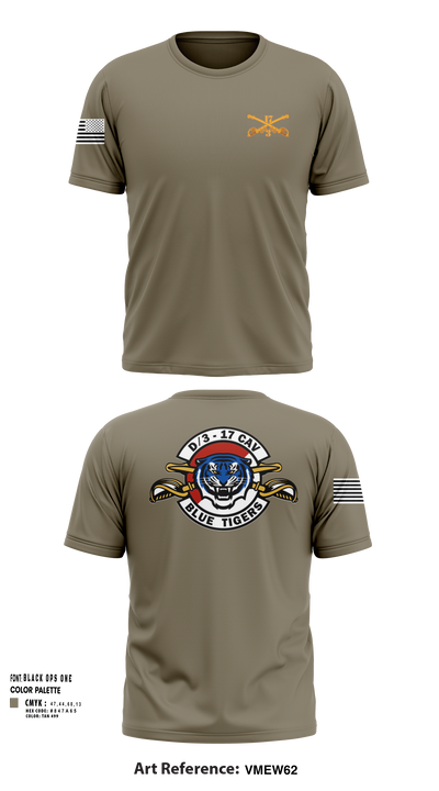 Delta Troop 3-17 CAV 34890879 Short Sleeve Performance Shirt - 23