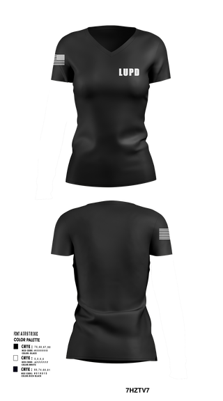 Womens Short Sleeve Vneck Shirt, LUPD, Police, Teamtime, Team time, sublimation, custom sports apparel, team uniforms, spirit wear, spiritwear, sports uniforms, custom shirts, team store, custom team store, fundraiser sports, apparel fundraiser
