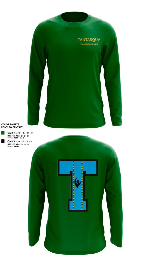 Long Sleeve Performance Shirt, Tantasqua Regional High School Swim and Dive Team, Swimming, Teamtime, Team time, sublimation, custom sports apparel, team uniforms, spirit wear, spiritwear, sports uniforms, custom shirts, team store, custom team store, fundraiser sports, apparel fundraiser