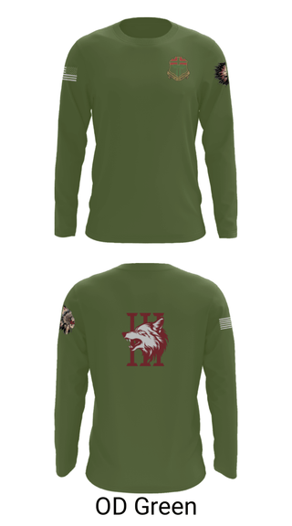 Long Sleeve Performance Shirt, Apache company, 4-6 IN, Army, Teamtime, Team time, sublimation, custom sports apparel, team uniforms, spirit wear, spiritwear, sports uniforms, custom shirts, team store, custom team store, fundraiser sports, apparel fundraiser