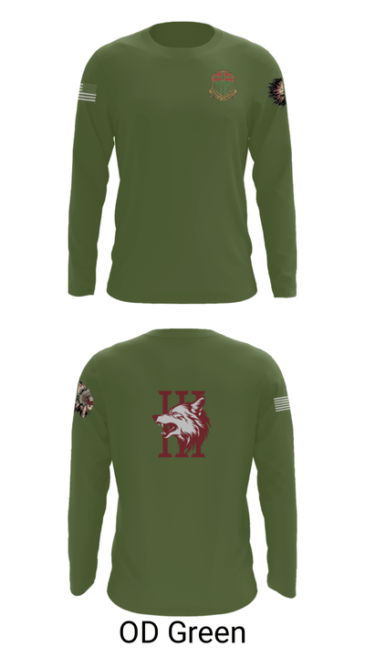 Apache company, 4-6 IN 88523274 Long Sleeve Performance Shirt - 46
