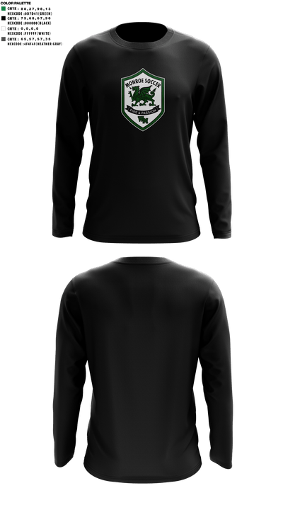 William Monroe High School Soccer 89548722 Long Sleeve Performance Shirt - 44
