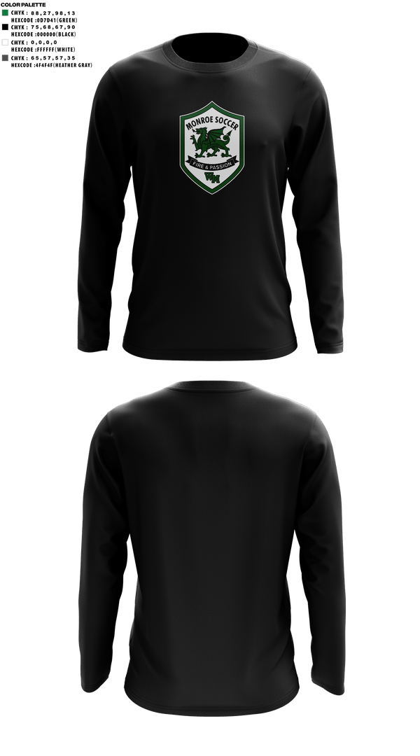 Long Sleeve Performance Shirt, William Monroe High School Soccer, Women's Soccer, Teamtime, Team time, sublimation, custom sports apparel, team uniforms, spirit wear, spiritwear, sports uniforms, custom shirts, team store, custom team store, fundraiser sports, apparel fundraiser