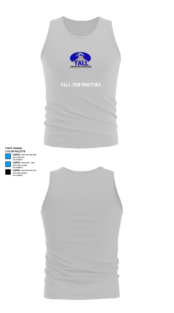 Tank Top, TALL Contracting, , Teamtime, Team time, sublimation, custom sports apparel, team uniforms, spirit wear, spiritwear, sports uniforms, custom shirts, team store, custom team store, fundraiser sports, apparel fundraiser