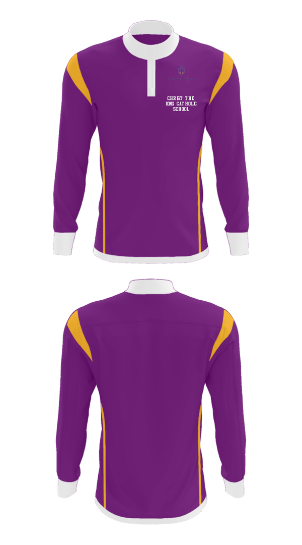 Quarter Zip Jacket, Christ The King Catholic School, Spirit Store, Teamtime, Team time, sublimation, custom sports apparel, team uniforms, spirit wear, spiritwear, sports uniforms, custom shirts, team store, custom team store, fundraiser sports, apparel fundraiser