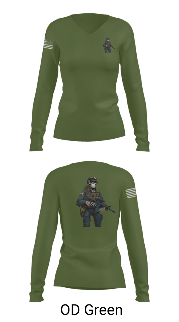 Women's Long Sleeve Vneck Shirt, 3d lsb, Marines, Teamtime, Team time, sublimation, custom sports apparel, team uniforms, spirit wear, spiritwear, sports uniforms, custom shirts, team store, custom team store, fundraiser sports, apparel fundraiser