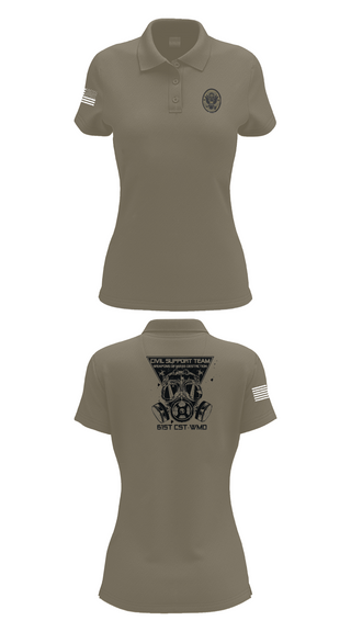 Womens Short Sleeve Performance Polo, 61st CST, Army, Teamtime, Team time, sublimation, custom sports apparel, team uniforms, spirit wear, spiritwear, sports uniforms, custom shirts, team store, custom team store, fundraiser sports, apparel fundraiser
