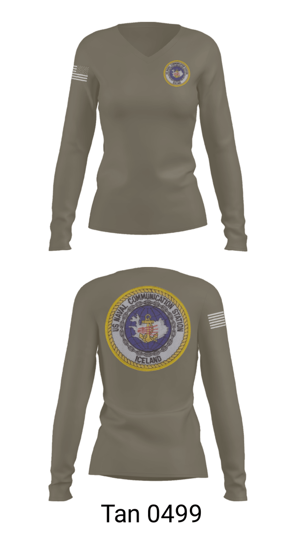 Women's Long Sleeve Vneck Shirt, NAVCOMSTA Iceland, , Teamtime, Team time, sublimation, custom sports apparel, team uniforms, spirit wear, spiritwear, sports uniforms, custom shirts, team store, custom team store, fundraiser sports, apparel fundraiser