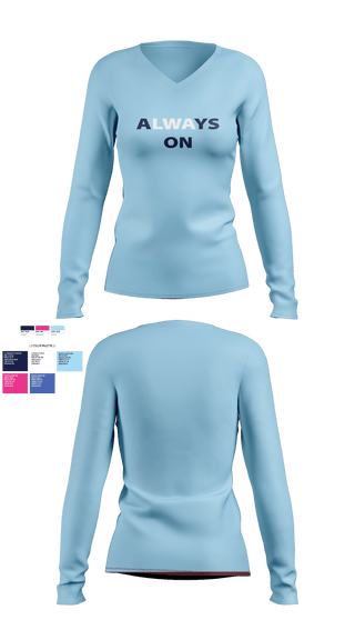 Womens Long Sleeve Vneck Shirt, Living Word Academy Volleyball, Women's Volleyball, Teamtime, Team time, sublimation, custom sports apparel, team uniforms, spirit wear, spiritwear, sports uniforms, custom shirts, team store, custom team store, fundraiser sports, apparel fundraiser