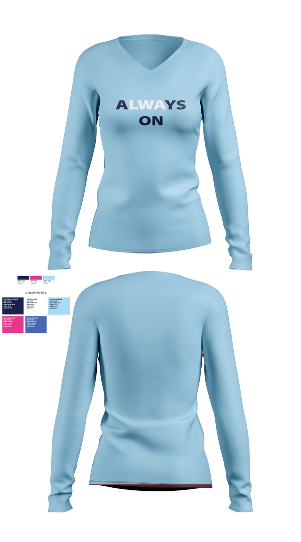 Womens Long Sleeve Vneck Shirt, Living Word Academy Volleyball, Women's Volleyball, Teamtime, Team time, sublimation, custom sports apparel, team uniforms, spirit wear, spiritwear, sports uniforms, custom shirts, team store, custom team store, fundraiser sports, apparel fundraiser