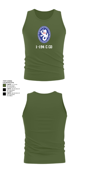 Tank Top, 1-194 C Co, National Guard, Teamtime, Team time, sublimation, custom sports apparel, team uniforms, spirit wear, spiritwear, sports uniforms, custom shirts, team store, custom team store, fundraiser sports, apparel fundraiser