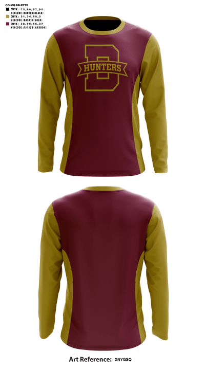 Denfeld High School Basketball 29389122 Long Sleeve Shooting Shirt - 41