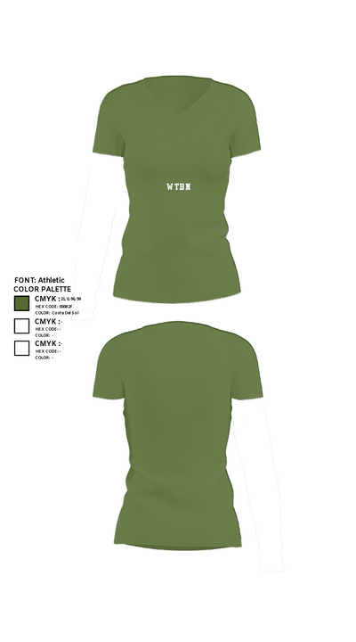 Wtbn 9100072 Women's Short Sleeve V-neck Shirt - 44