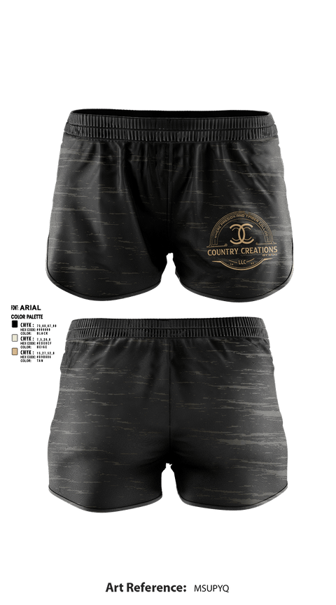 Womens Shorts, Country Creations by Bob, , Teamtime, Team time, sublimation, custom sports apparel, team uniforms, spirit wear, spiritwear, sports uniforms, custom shirts, team store, custom team store, fundraiser sports, apparel fundraiser