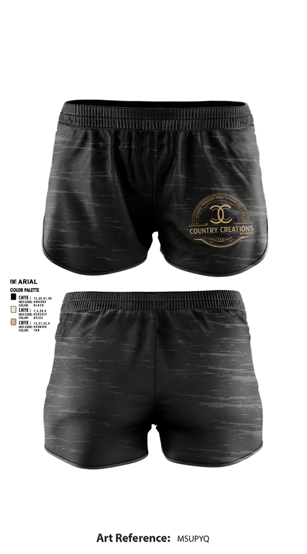 Womens Shorts, Country Creations by Bob, , Teamtime, Team time, sublimation, custom sports apparel, team uniforms, spirit wear, spiritwear, sports uniforms, custom shirts, team store, custom team store, fundraiser sports, apparel fundraiser