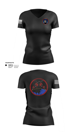Womens Short Sleeve Vneck Shirt, Detachment 1, 24th MDSB, , Teamtime, Team time, sublimation, custom sports apparel, team uniforms, spirit wear, spiritwear, sports uniforms, custom shirts, team store, custom team store, fundraiser sports, apparel fundraiser