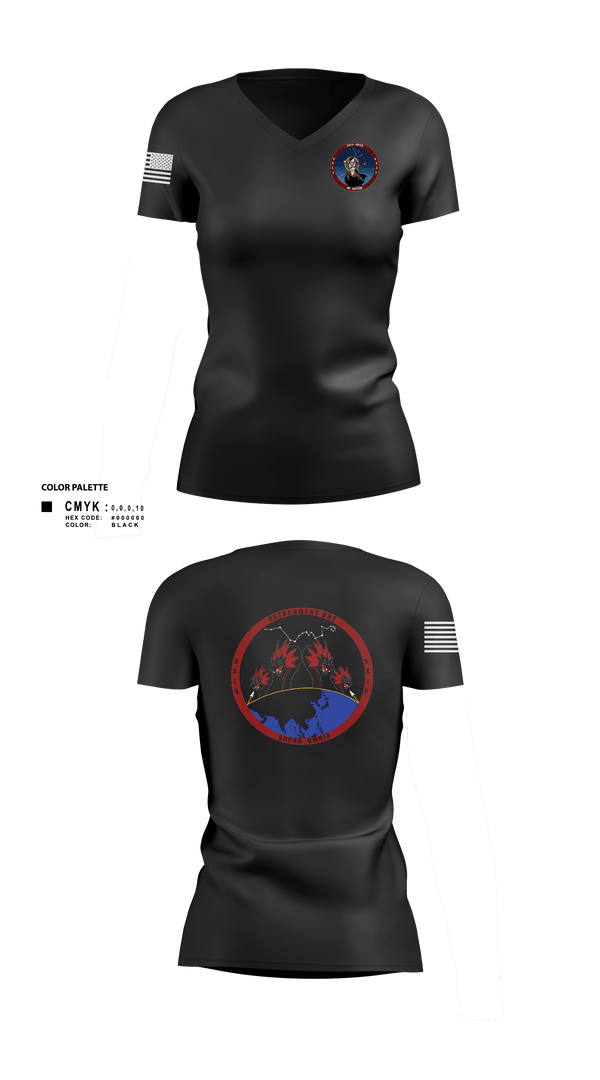 Womens Short Sleeve Vneck Shirt, Detachment 1, 24th MDSB, , Teamtime, Team time, sublimation, custom sports apparel, team uniforms, spirit wear, spiritwear, sports uniforms, custom shirts, team store, custom team store, fundraiser sports, apparel fundraiser