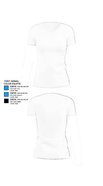 Pikes Peak Christian School 1476125 Women's Short Sleeve V-neck Shirt - 18
