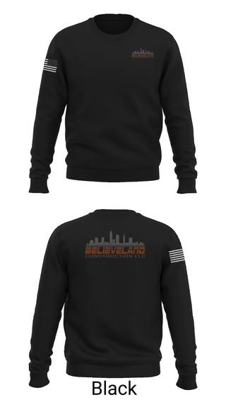 Crew Neck Sweatshirt, Believeland Construction LLC, , Teamtime, Team time, sublimation, custom sports apparel, team uniforms, spirit wear, spiritwear, sports uniforms, custom shirts, team store, custom team store, fundraiser sports, apparel fundraiser