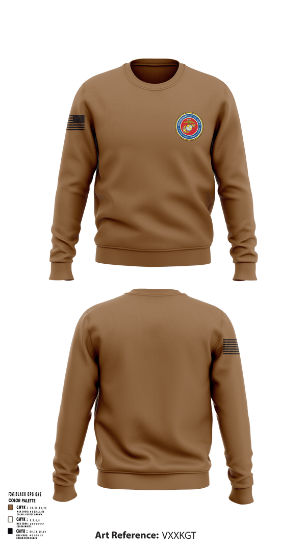 Crew Neck Sweatshirt, 189/34th unit, Marines, Teamtime, Team time, sublimation, custom sports apparel, team uniforms, spirit wear, spiritwear, sports uniforms, custom shirts, team store, custom team store, fundraiser sports, apparel fundraiser