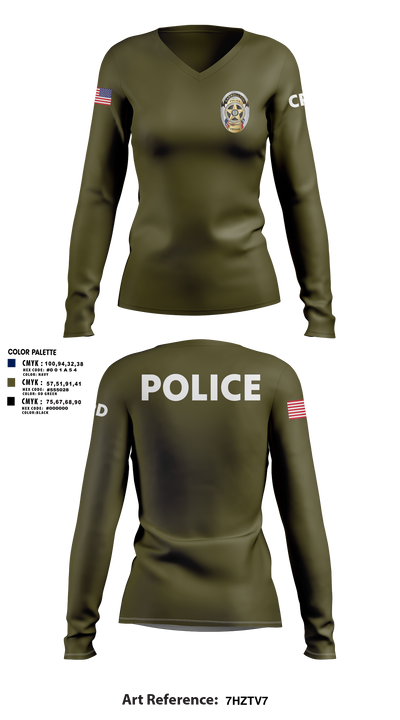 undefined Women's Long Sleeve V-neck Shirt - 8