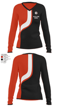 Davie High School 40353315 Women's Long Sleeve V-neck Shirt - 37
