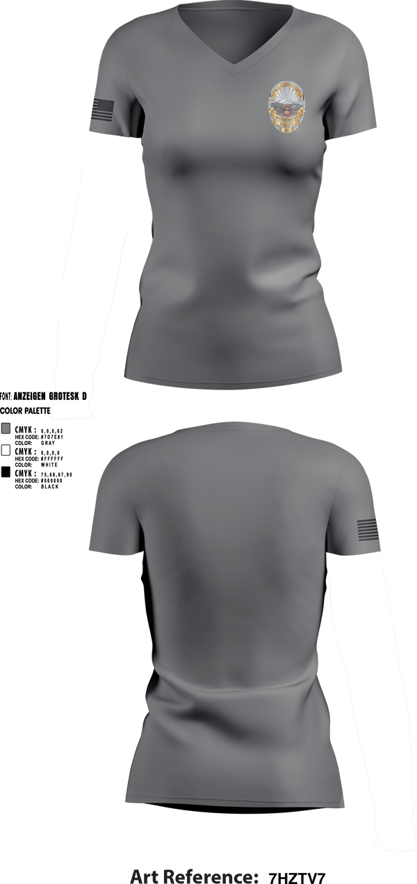 Women's Short Sleeve Vneck Shirt, Monument Police Department, Police, Teamtime, Team time, sublimation, custom sports apparel, team uniforms, spirit wear, spiritwear, sports uniforms, custom shirts, team store, custom team store, fundraiser sports, apparel fundraiser