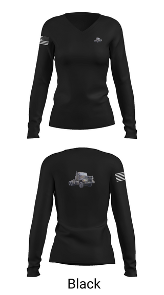 Womens Long Sleeve Vneck Shirt, 617th Transportation Company, Army, Teamtime, Team time, sublimation, custom sports apparel, team uniforms, spirit wear, spiritwear, sports uniforms, custom shirts, team store, custom team store, fundraiser sports, apparel fundraiser
