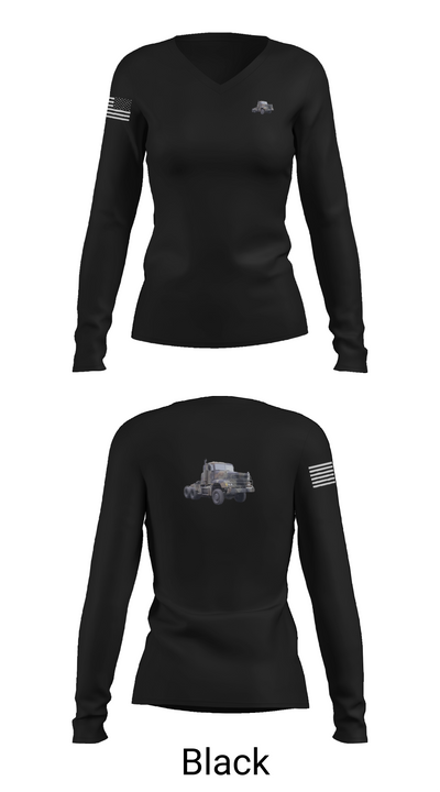 617th Transportation Company 2064597 Women's Long Sleeve V-neck Shirt - 37
