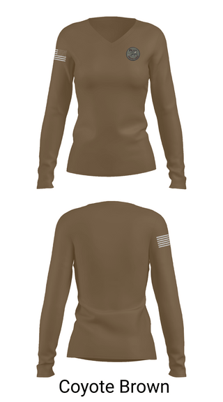 Womens Long Sleeve Vneck Shirt, F4 Frogs, Army, Teamtime, Team time, sublimation, custom sports apparel, team uniforms, spirit wear, spiritwear, sports uniforms, custom shirts, team store, custom team store, fundraiser sports, apparel fundraiser