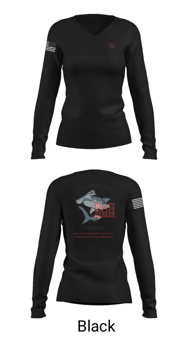 Women's Long Sleeve Vneck Shirt, 465 EVCC, Army, Teamtime, Team time, sublimation, custom sports apparel, team uniforms, spirit wear, spiritwear, sports uniforms, custom shirts, team store, custom team store, fundraiser sports, apparel fundraiser