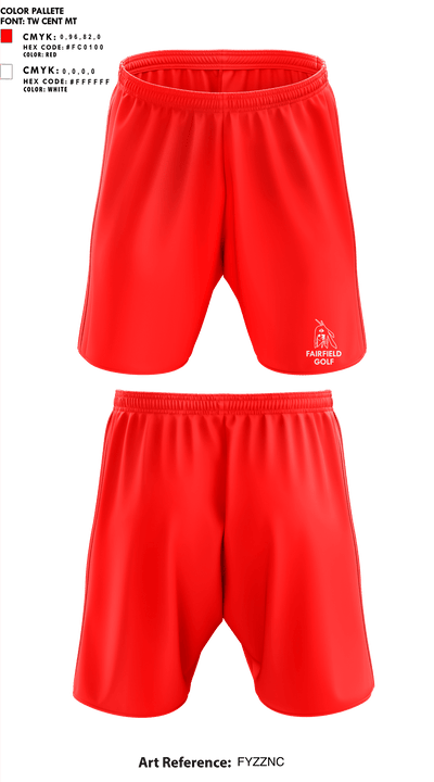Fairfield Senior High School Golf 21662211 Athletic Shorts With Pockets - 1