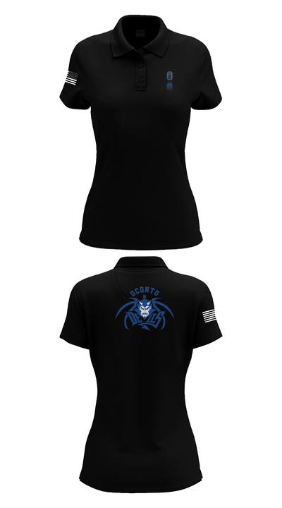Oconto High School Basketball 74094120 Women's Short Sleeve Performance Polo  - 14