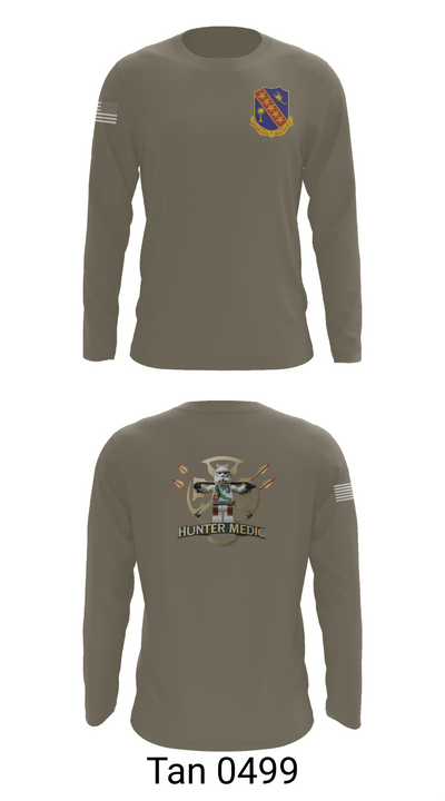 1-148th HHB Medics 16650436 Long Sleeve Performance Shirt 63