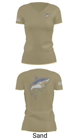 Womens Short Sleeve Vneck Shirt, Great white guns, Marines, Teamtime, Team time, sublimation, custom sports apparel, team uniforms, spirit wear, spiritwear, sports uniforms, custom shirts, team store, custom team store, fundraiser sports, apparel fundraiser